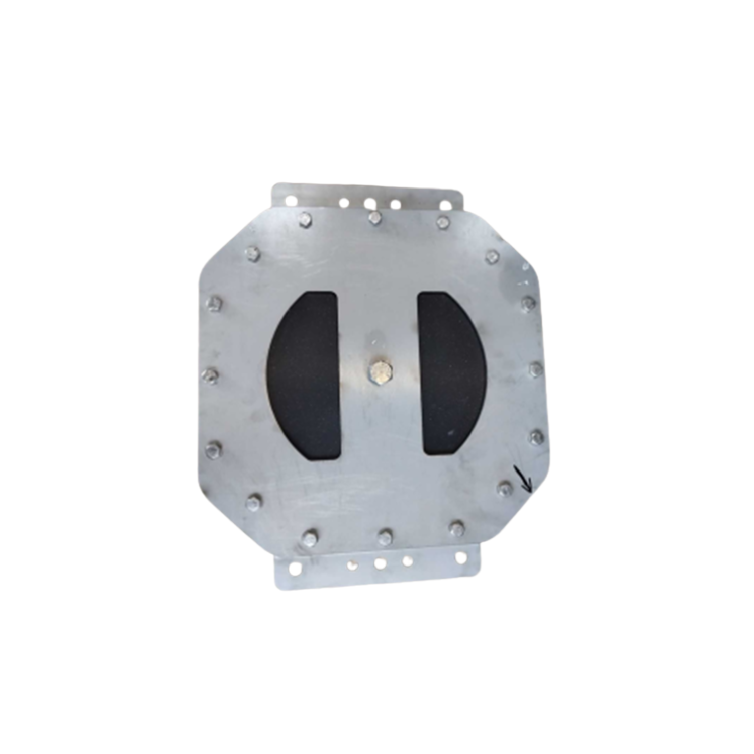 Umlenkrolle-UR5-Edelstahlgehäuse-Ø-400-mm-inkl-Befestigungsmaterial-liegend-Prinzing-stalltechnik24