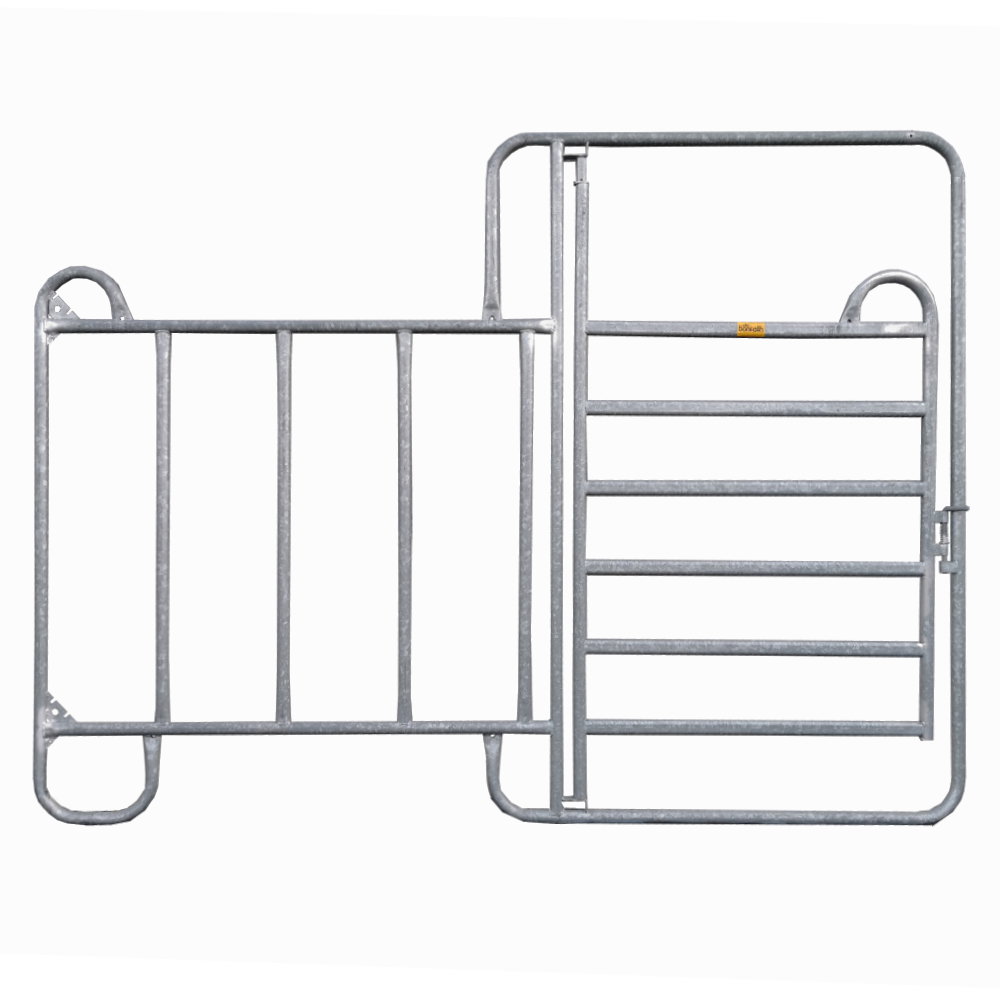 stalltechnik-bonrath-panel-zaunelement-mit-tor-und-fressgitter-ansicht