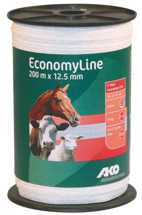 stalltechnik-AKO-EconomyLine-Weidezaunband-12-5mm-weiss-200m