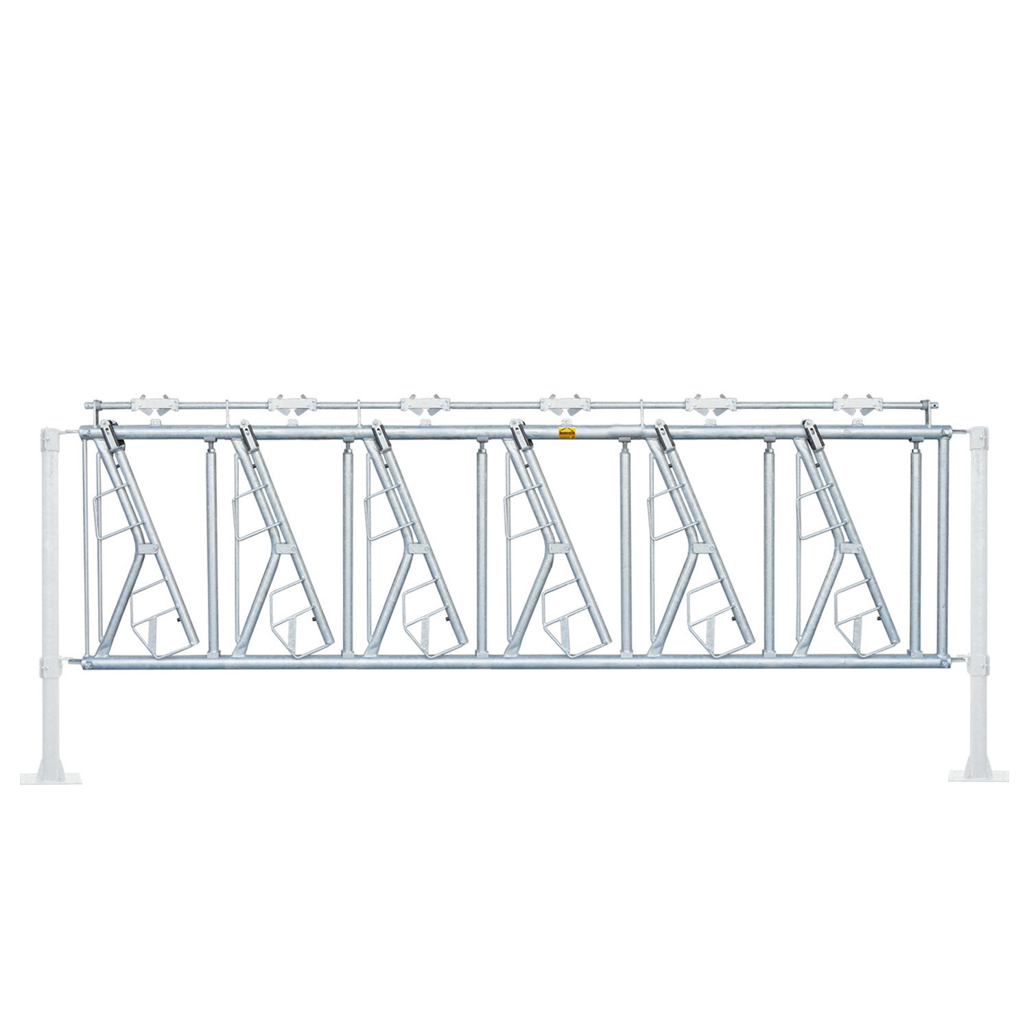 Sicherheits-Fressgitter-Stalleinrichtung-standpfosten-6-Fressplatz-offen-Bonrath-Stalltechnik24
