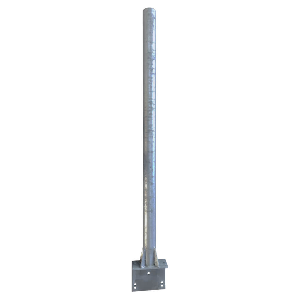 Stalltechnik-Bonrath-Standpfosten-2-mit-Winkelplatte-145-cm